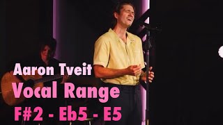 Aaron Tveit’s Full Vocal Range | F#2  Eb5  E5