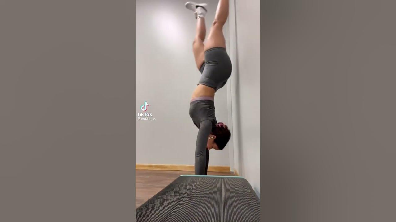 Wall handstand tik tok trend YouTube