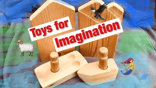 Making wooden toys (great for imagination play!)