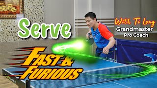 Serve FAST and FURIOUS in Table Tennis | Training and Serve Tricks