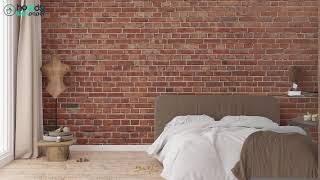 Stylish Red Brick Design Living Room Wallpaper - Unique and Modern Wall Décor for Your Home Living screenshot 5