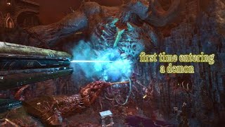 First time exploring the inside of a demon guts, it was an interesting experience - Doom eternal