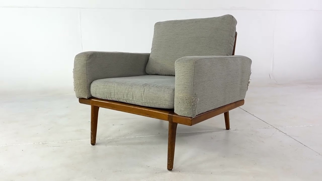 Mel Smilow for Smilow Thielle Mid Century Rail Back Lounge Chair