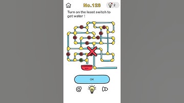 Brain out level 123 turn on the least switch to get water!