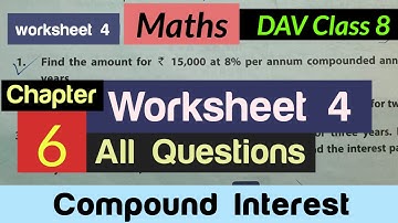DAV class 8 maths chapter 6 worksheet 4