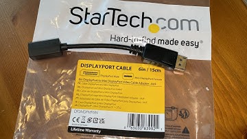 Look at @ StarTech.com 6in 15cm DisplayPort to Mini DisplayPort Cable Adapter DP Male to MDP Female