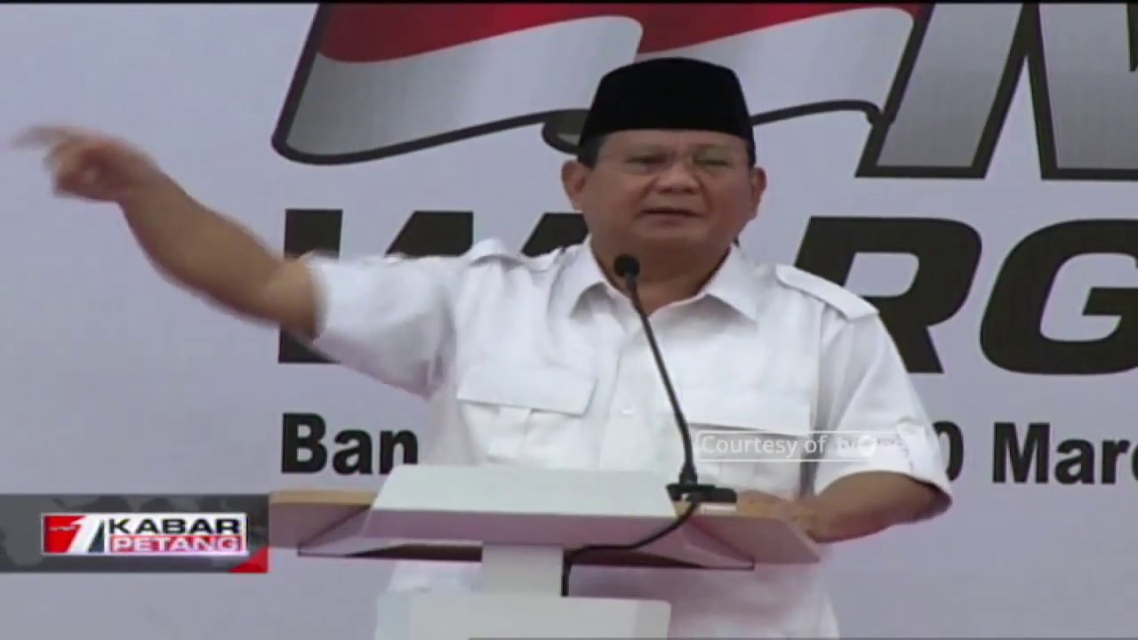 Pidato Prabowo Kritik Mentalitas Elite Politik Youtube