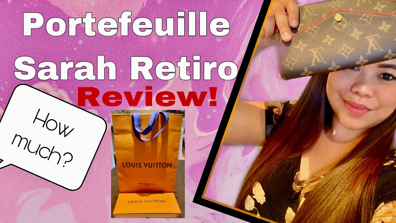 LV SARAH WALLET | Portefeuille Sarah Retiro review - YouTube