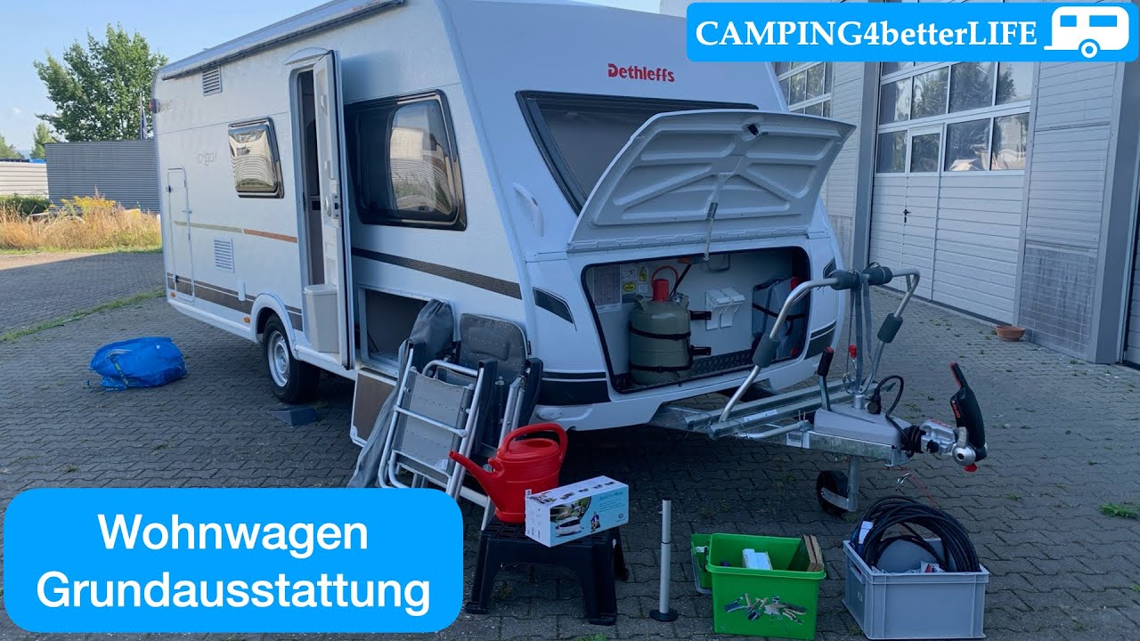 Camping Tipp: Wohnwagen Grundausstattung - was muss auf jeden Fall an  Zubehör mit! - YouTube