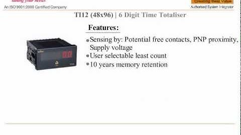 SELEC TIME TOTALISER TT12 TIME TOTALISER