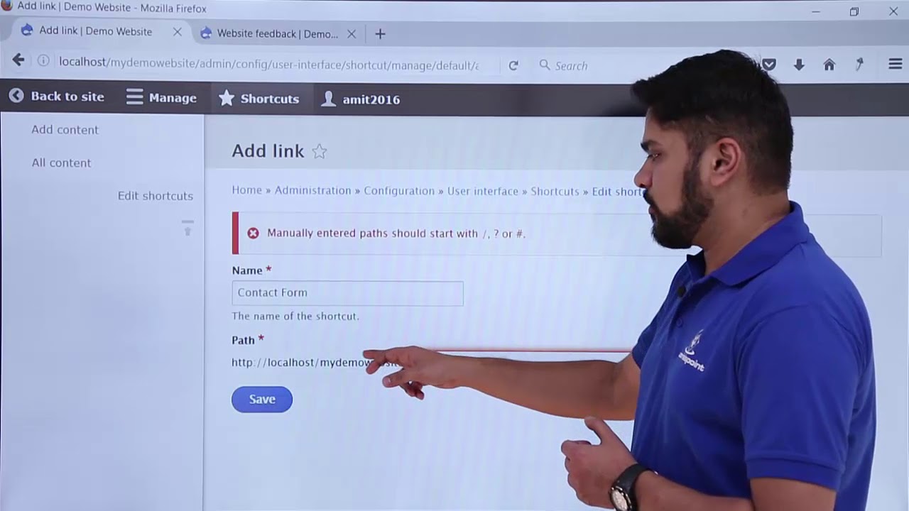 Drupal Edit Shortcuts - YouTube
