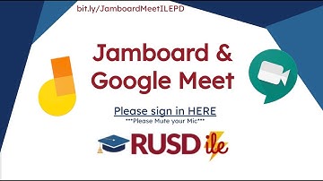 Distance Learning Professional Development Jamboard & Google Meet