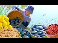 Full harvesting giant clam peanut star apple goes to market sell   cooking gardening