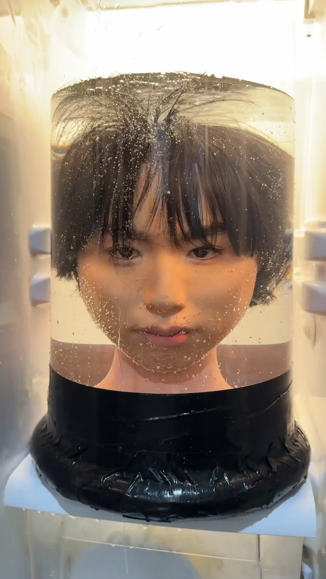 顔面水槽を凍らせてみたwwwwww