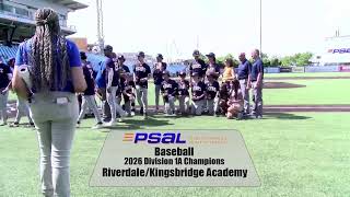 2025-2026 PSAL 1A Baseball Championship | Riverdale/Kingsbridge vs Baruch College Campus |  LIVE