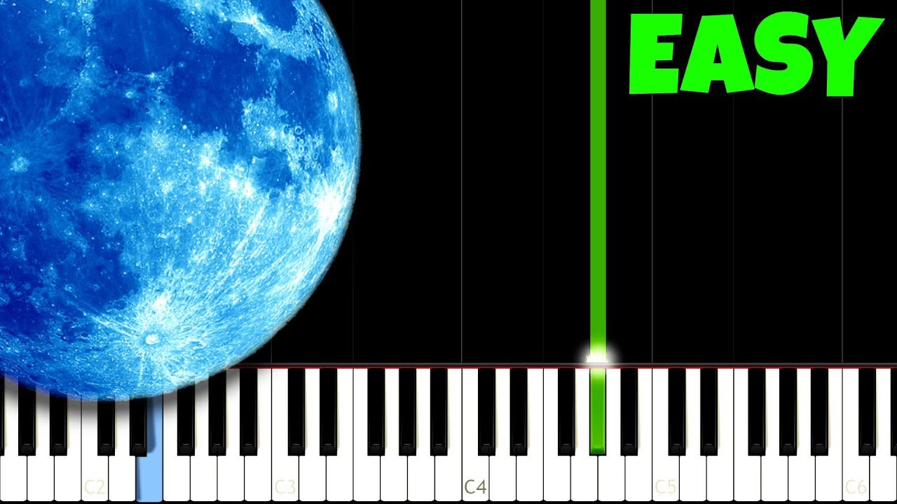 Clair De Lune Debussy Easy Piano Tutorial Synthesia Sheet Music Youtube