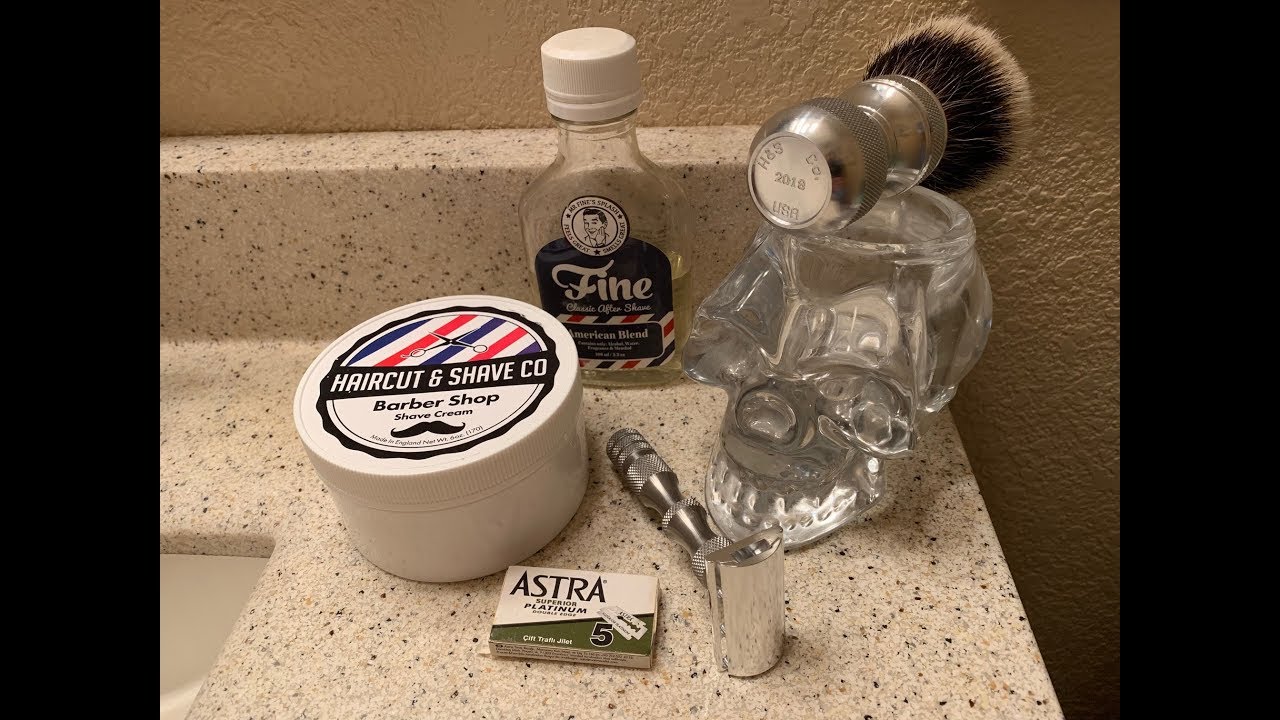 Haircut & Shave Co. Shave with their new Razor, Brush and Soap. YouTube