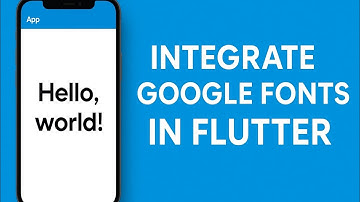How to integrate Google fonts  in flutter? Flutter tutorial