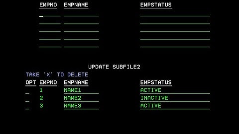 IBM i, AS400 Tutorial, iSeries,System i-Display more than one subfile at a time(1 INPUT & 1 UPDATE)