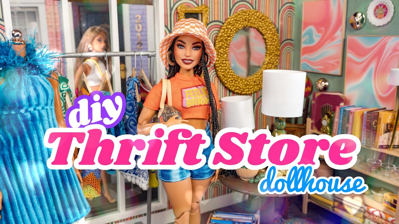 How To Make A Doll Thrift Store | Miniature Vintage Shop | Barbie Diorama Craft
