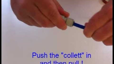 How to Remove Your Water Filter Tube from a Speed-Fit / Push Fit Connection Fitting