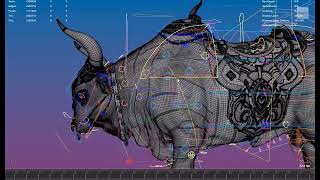 Advanced Bull Rig Breakdown | Muscle, Skin Sliding, Dynamics & Multi-Pivot Neck | Maya