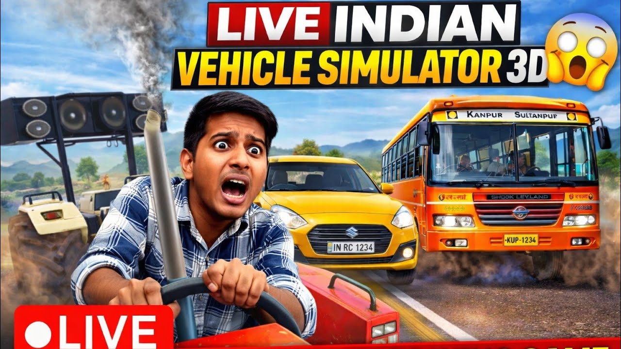 Indian Vehicle Simulator 3D game  live , 