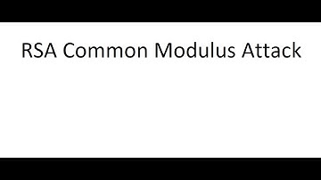 RSA Common Modulus Attack - Part 4
