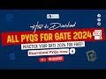 How To Download | Practice Your Gate 2024 For Free With All PYQ's | GATE 2024 |
