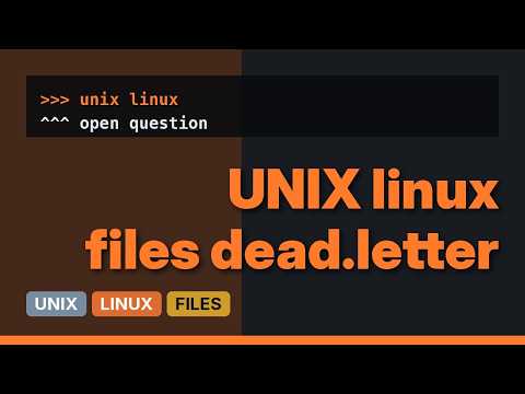 Unix & Linux: What does dead.letter files do (2 Solutions!!)