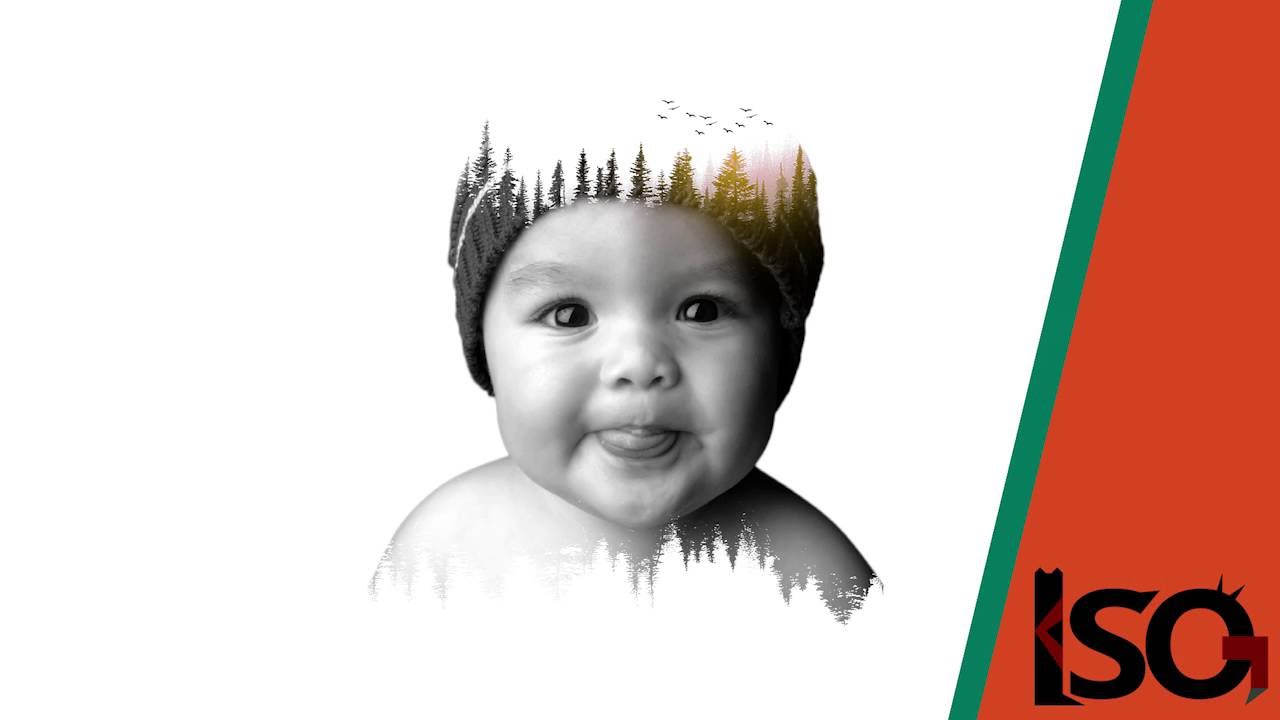 Tutorial how to creat a Double Exposure image baby YouTube
