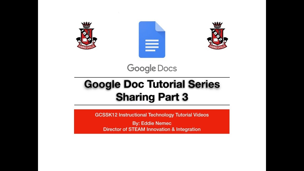 Google Docs Tutorial Video 5: Sharing Part 3 - YouTube