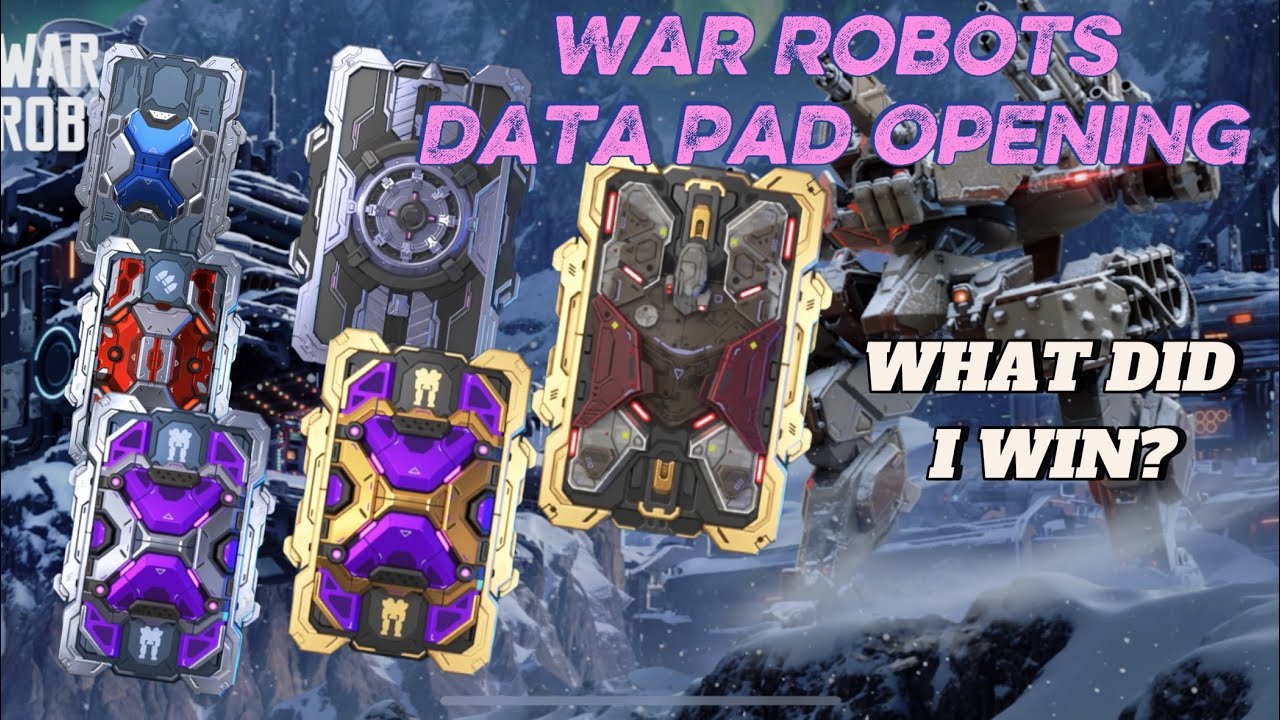 War Robots Data Pad opening -premium rewards + War robots gameplay 