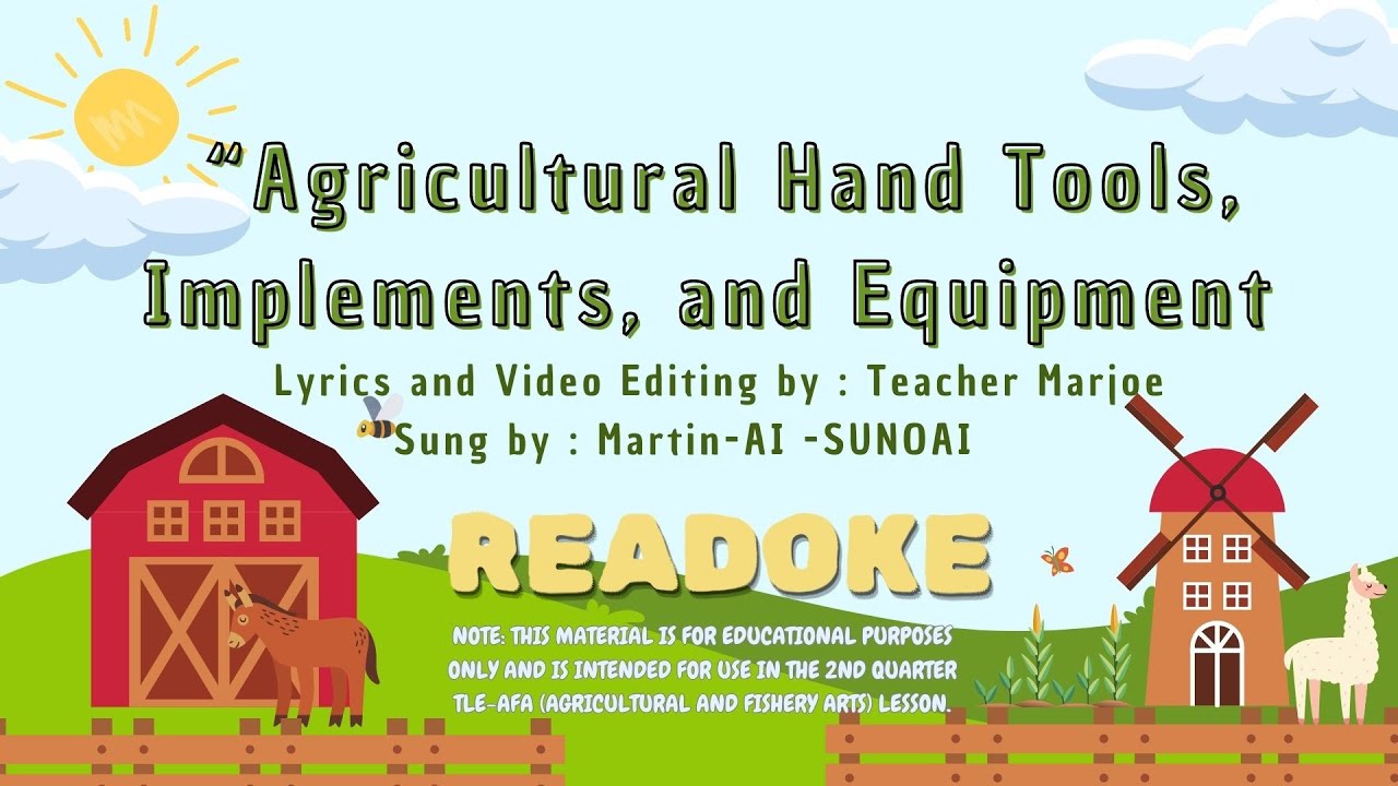 Implement Tool Agricultural Tools,Implement and Equipment - Readoke - YouTube