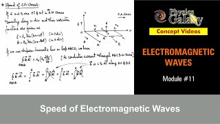 Class 12 Physics | Electromagnetic Waves | #11 Speed of Electromagnetic Waves| For JEE & NEET