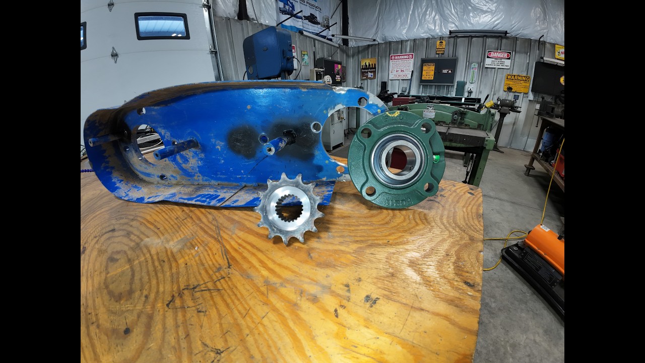 Doing some repairs on a Harley Rake for a local customer