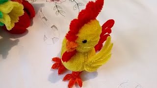 Чудесный Петушок 🐓🐓🐓 из #chenille # синельная проволока #diy