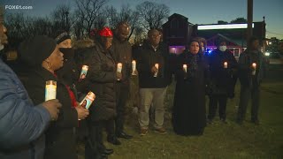 Family and friends emotional during vigil for East Hartford hit-and-run victim