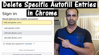 how to delete specific autofill entries in chrome