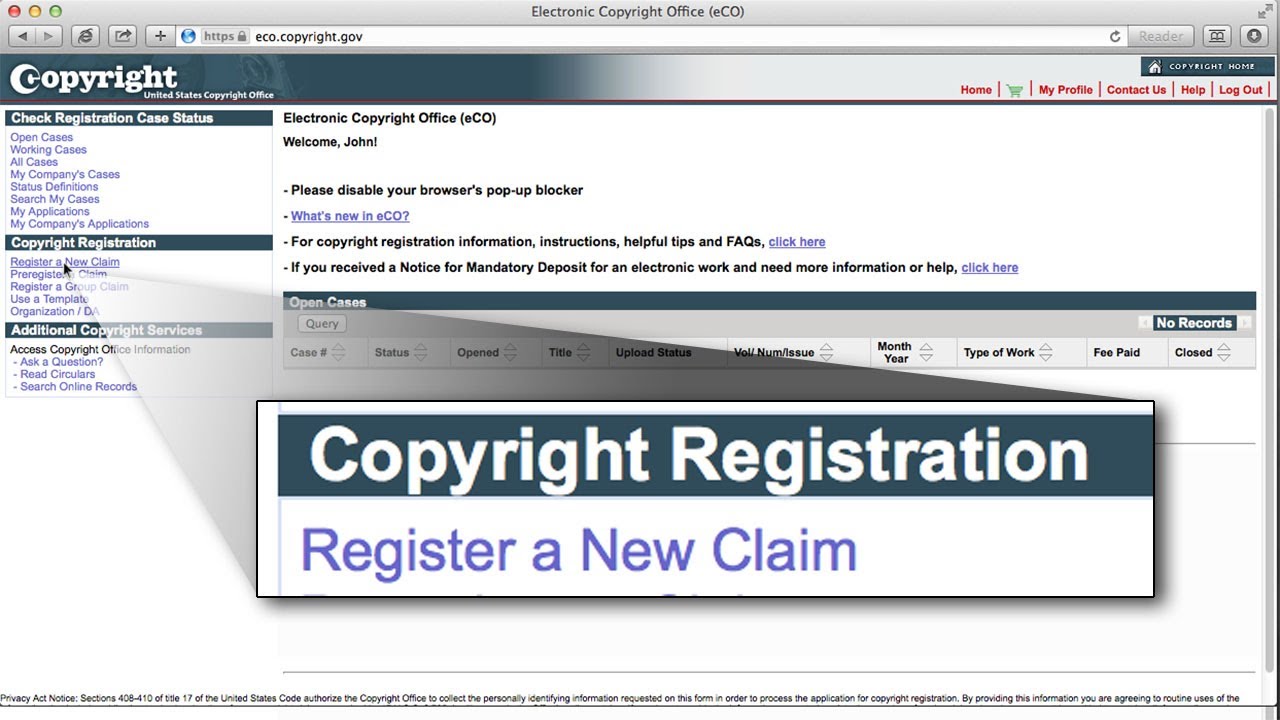 eCO Copyright Registration of Published Images - Step-by-Step - YouTube