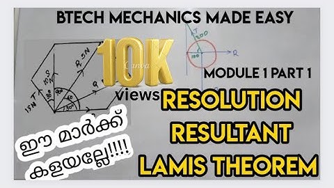 #btech #mechanics MOD 1 PART1 #resolution of #vectors #resultant #engineering #mechanics #malayalam