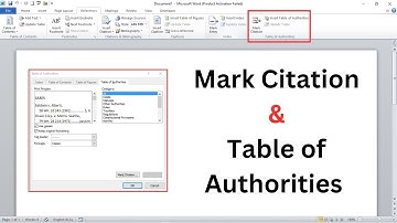 How to Mark Citation and Insert Table of Authorities in MS Word?