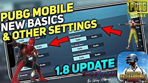 PUBG MOBILE And BGMI 1.8 UPDATE NEW BASICS & OTHER SETTINGS FULL EXPLAINED Urdu,Hindi || Roadtodeath