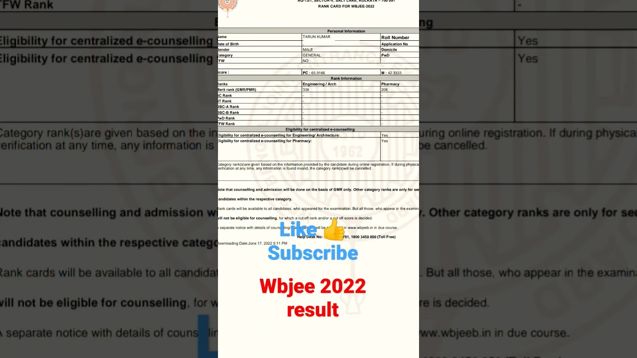 wbjee result 2022|wbjee counselling 2022|