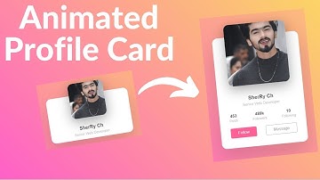 Create Animated Profile Card Design using HTML and CSS || Profile Card Hover Effects