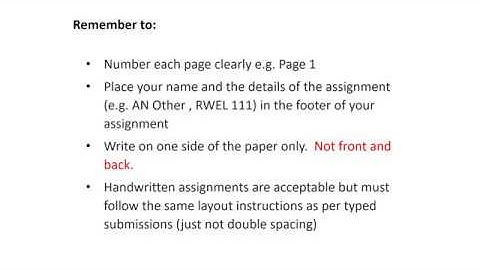 Y1 sem1 - Assignment submission - Final notes