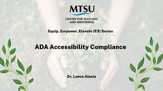 E3: ADA Compliance