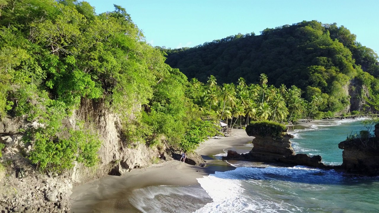 St. Lucia Anse Mamin Beach - DJI Mavic Pro Drone Selfie