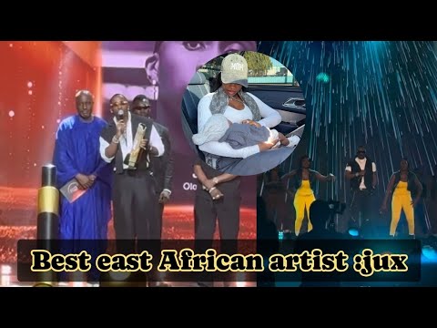 JUX WON BEST EAST AFRICAN Thanking His WIFEY SON Rakeem For His Success Acceptance Speech