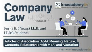 Articles of Association (AoA) | Meaning, Nature, Contents, Relationship with MoA, and Alteration